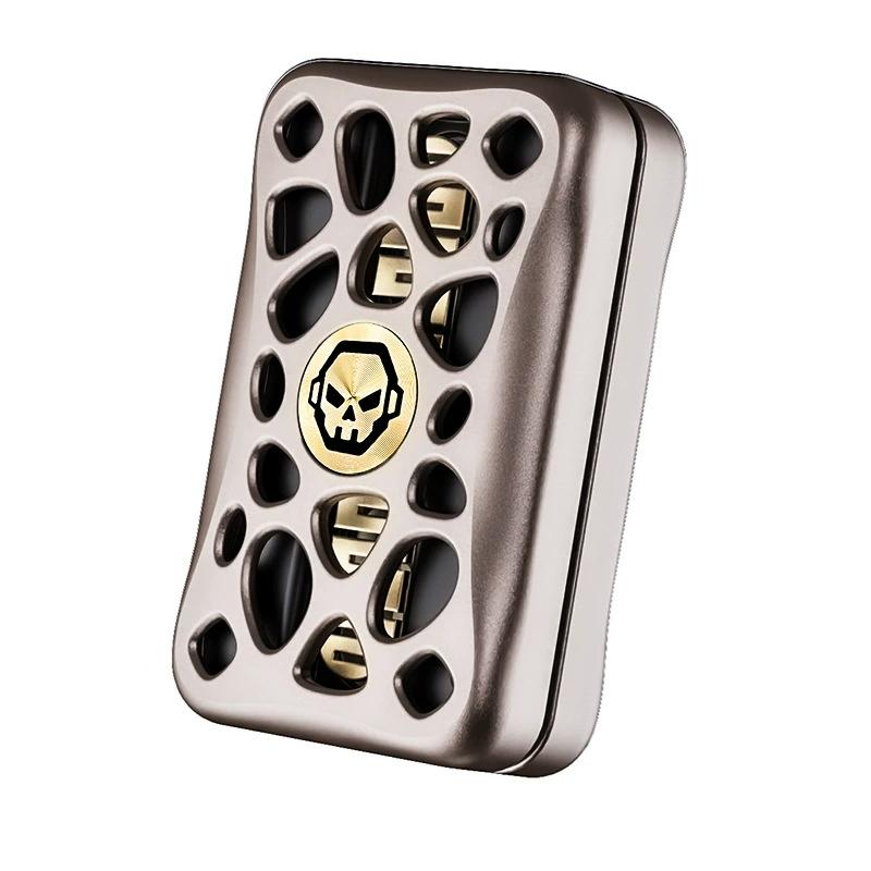 Schädel Ausgestanzt Stimmgabel Unbegrenzt Fidget Spinner Metall Mechanisch Magnetisch Schieberegler Edc Stressabbau Fingerspitzen Spielzeug Geschenk
