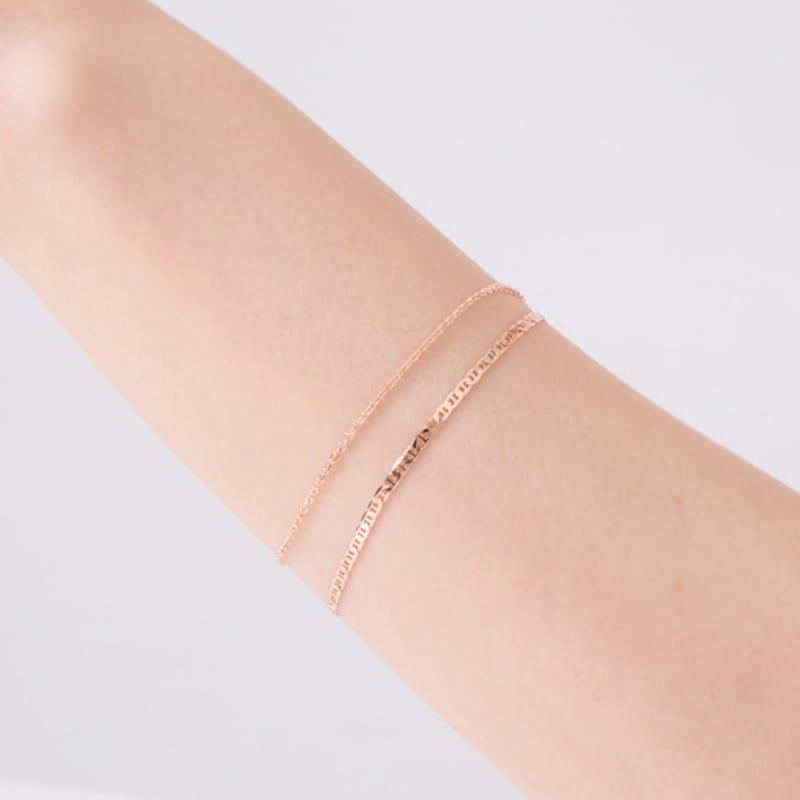 ELLE Jewelry Double Chain Layered Bracelet ELBRBB108