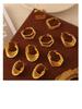 Irregular Multi-Layer Linear Earrings: Trendy Gold-Plated Titanium Steel Jewelry