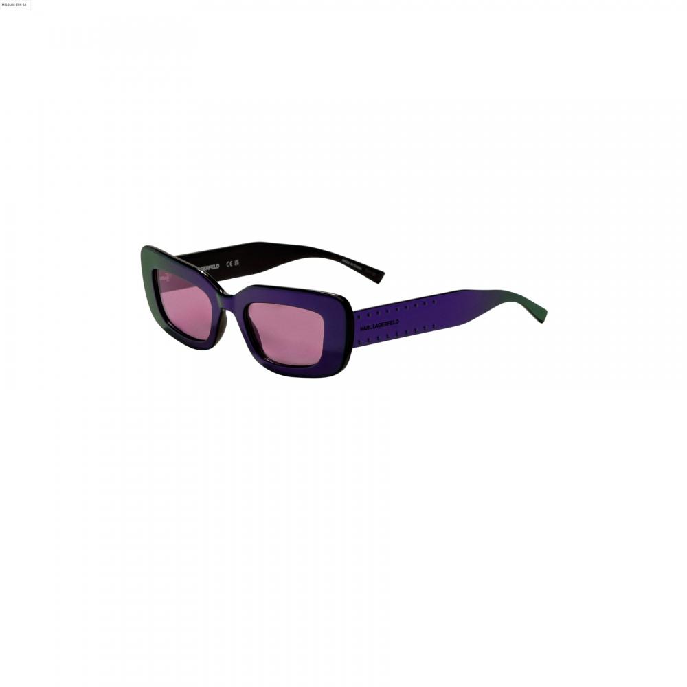 Karl Lagerfeld Women S 50mm Purple SunglaSSeS Metallic Mirror Purple On Black