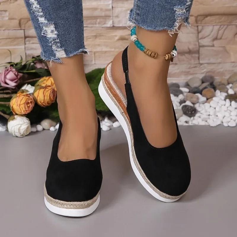 Modne sandały damskie 2025 Nowe sznurowane mankiety Modne Plus Size Casualowe Sandały na Platformie Koturnie Kobieta Lato Najlepszy Sprzedawca Buty z Zakrytymi Palcami