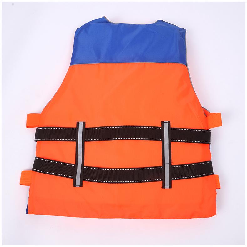 98-6 Blue Orange Patchwork Unisex Life Jacket for Maritime Flood Control & Rafting - Adult & Child Safety
