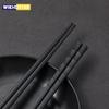 5/10 Pairs Chinese Food Chopsticks Reusable Black Alloy Non Slip Washable Safe Dishes Food Grade High Temperature Sterilizable