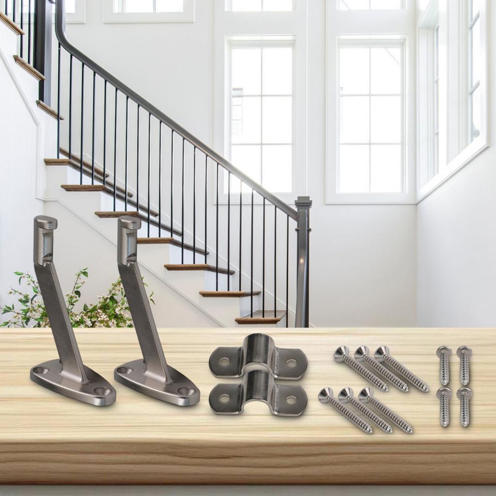 Sturdy Aluminum Handrail Brackets for Various Stairway Applications