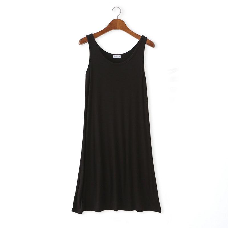 Elegant Women Long Cami Stretch Tank Top Sleeveless T Shirt Bodycon Tunic Mini Dress