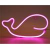 Whale Neon Sign Battery Operated USB Powered LED Neon Light for Party Home Decoration
