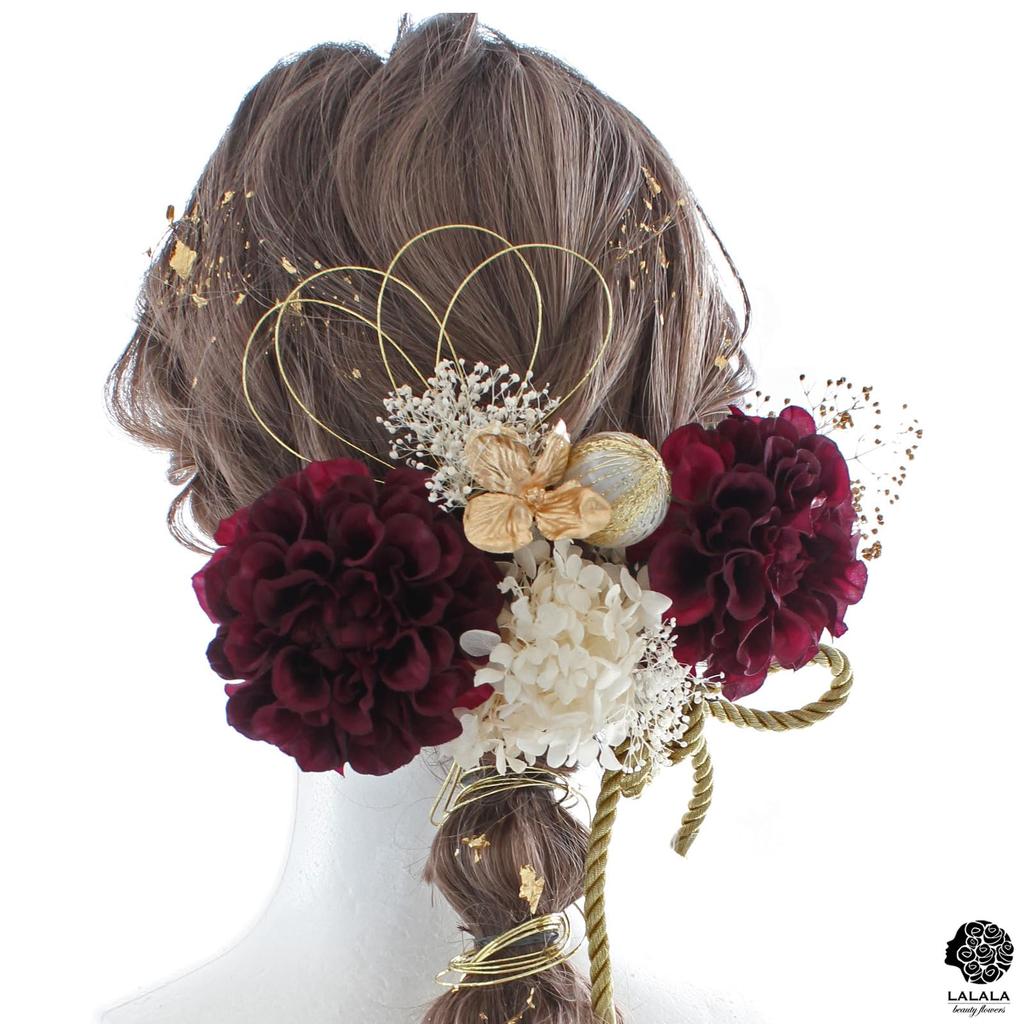 beauty Gorgeous hair accessories perfect for entrance fireworks and 20th birthday gatherings 3391h [LALALA flowers] coming-of-age ceremonies,