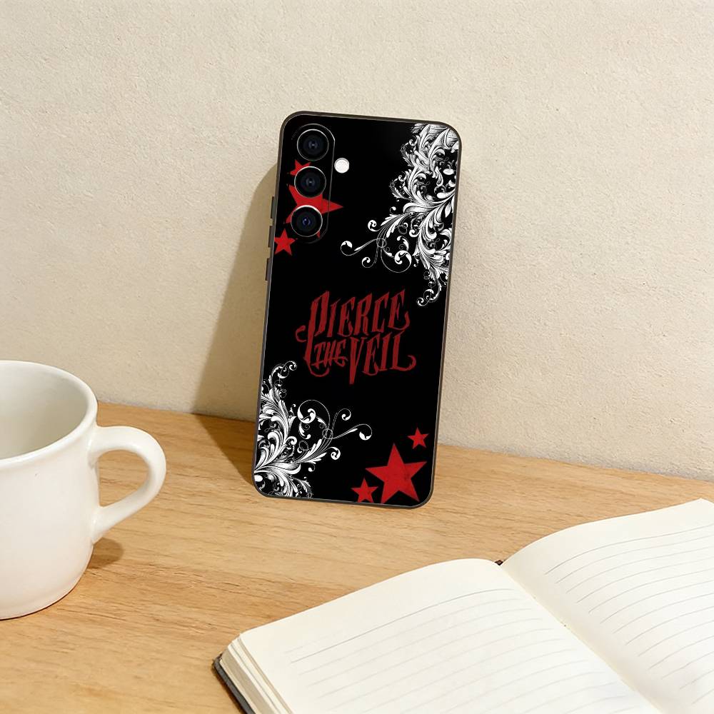 Pierce t-The Veil Band Phone Case For Samsung Galaxy A73,A72,A71,A70,A53,A52,A51,Others Soft Black Cover