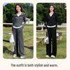 Baleno Women's Brushed Faux Two-Piece Casual Set
