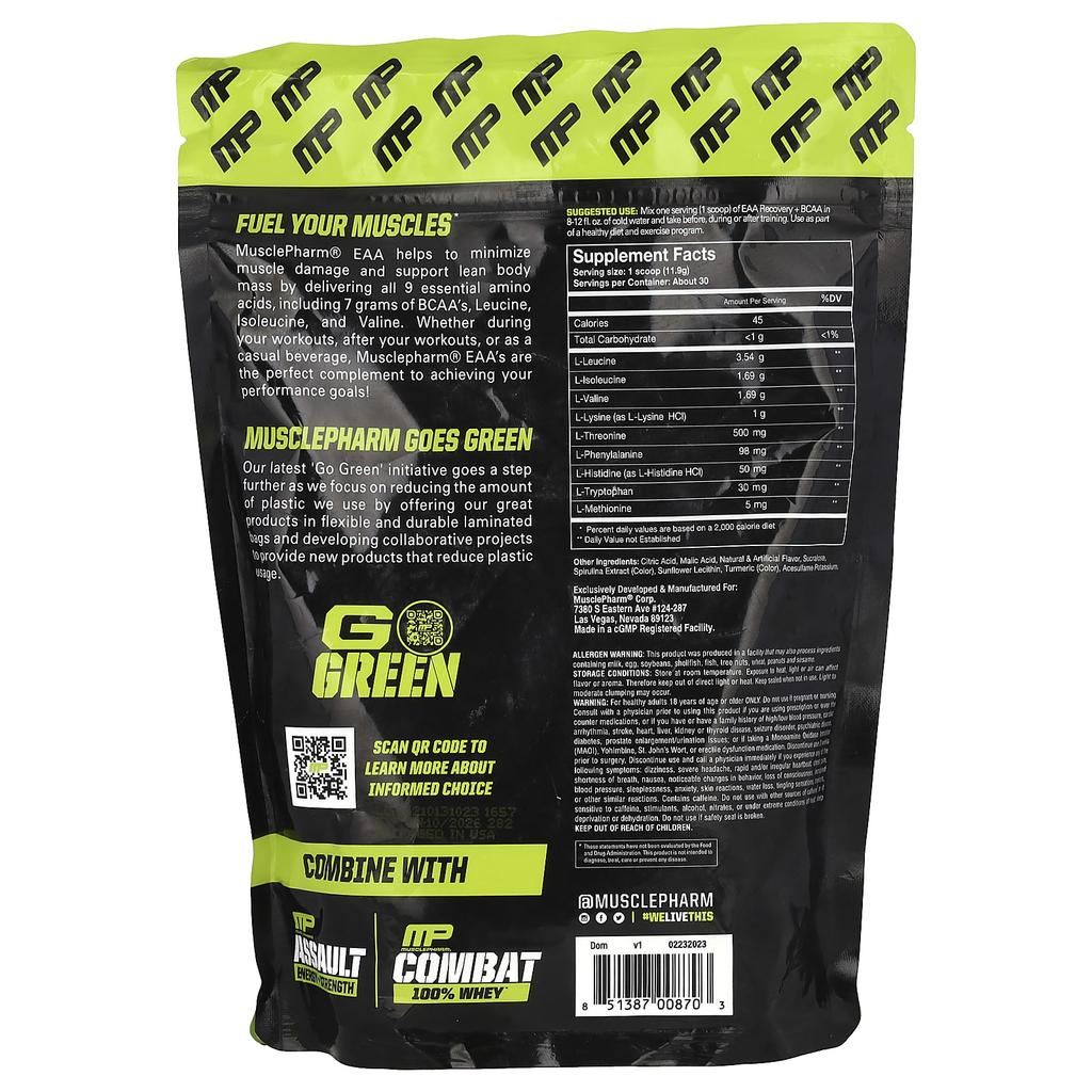 Eaa Recovery + Bcaa, Sour Candy, 355G(12.5Oz)