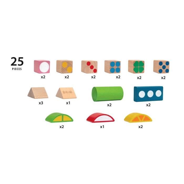 BRIO - Blocs De Construction À Motifs - Seau 25 Pces