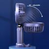 Mini-USB-aufladbarer Ventilator mit mehreren Geschwindigkeitsoptionen, tragbarer Ventilator mit LED-Anzeige, Handkühlgerät, ideal für den Einsatz zu Hause und auf Reisen