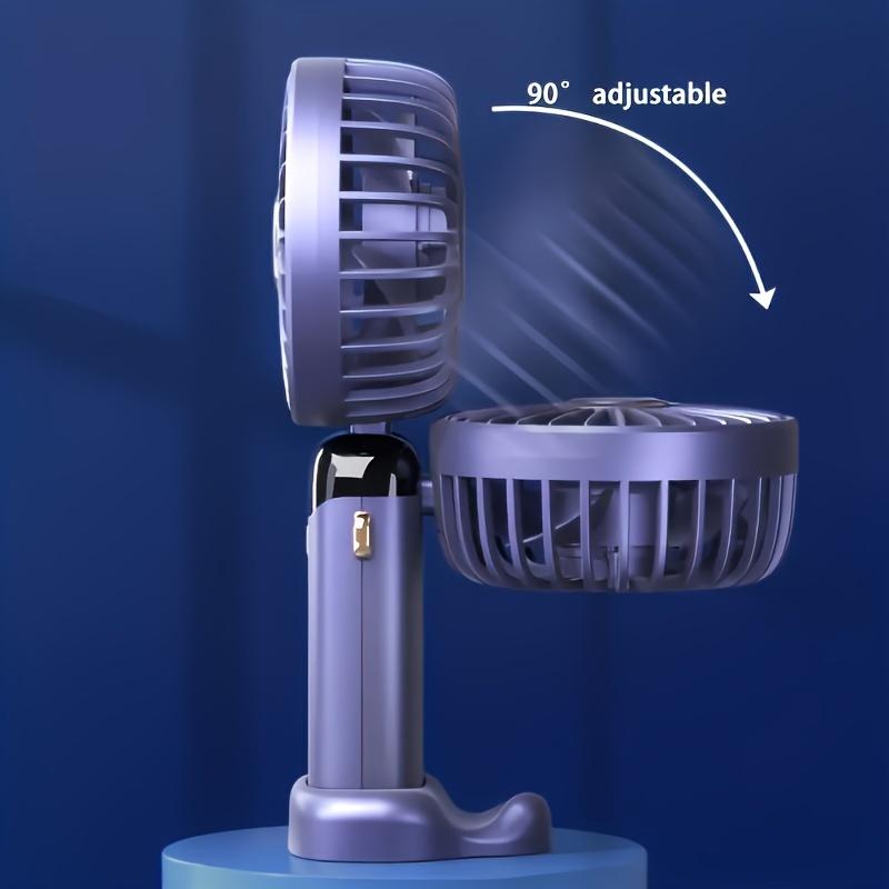 Mini-USB-aufladbarer Ventilator mit mehreren Geschwindigkeitsoptionen, tragbarer Ventilator mit LED-Anzeige, Handkühlgerät, ideal für den Einsatz zu Hause und auf Reisen
