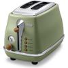 Toaster - Delonghi - Icona Vintage - 2 Slices - 6 Positions - Olive Green/Chocolate