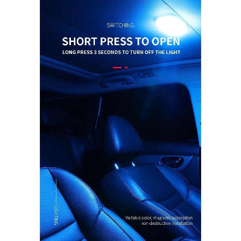Car LED reading light Interior light Trunk light Car mounted ceiling Indoor and rear interior touch lighting