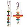 Pet Budgies Cage Perch Stand Wood Chew Toy Parrots Swing Hanging Toy for Cage