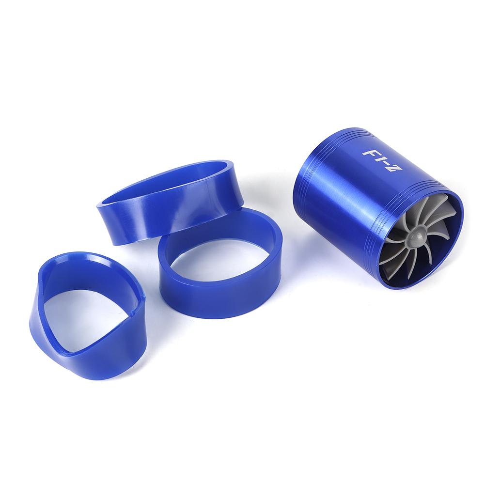 Presa d'Aria Turbo Sovralimentatore Doppia Ventola Risparmio Carburante F1‑Z Accessorio Modifica Auto