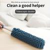 Extendable Feather Duster for Dusting Stainless Steel Handle, Resin Head, Washable, Static Free, Perfect for High Places,
