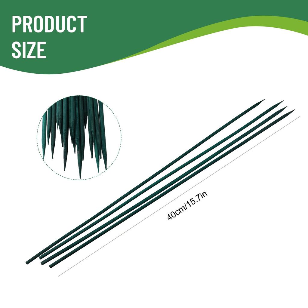 40cm Green Plant Support  Canes For Flowers Garden