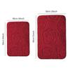 Badmattor Rose Flower Präglat badrum Badmatta Flanell Halkfri matta i badkar Golvmatta Duschrum Dörrmatta Memory Foam Pad Tvättbar matta