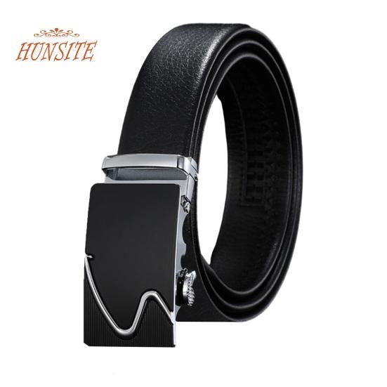 Men Autumatic Belt Business Formal Belt Smooth Faux Leather Alloy Buckle Anti-break Great Durability Anti-slip Men Meeting Commute Suit Pants Belt