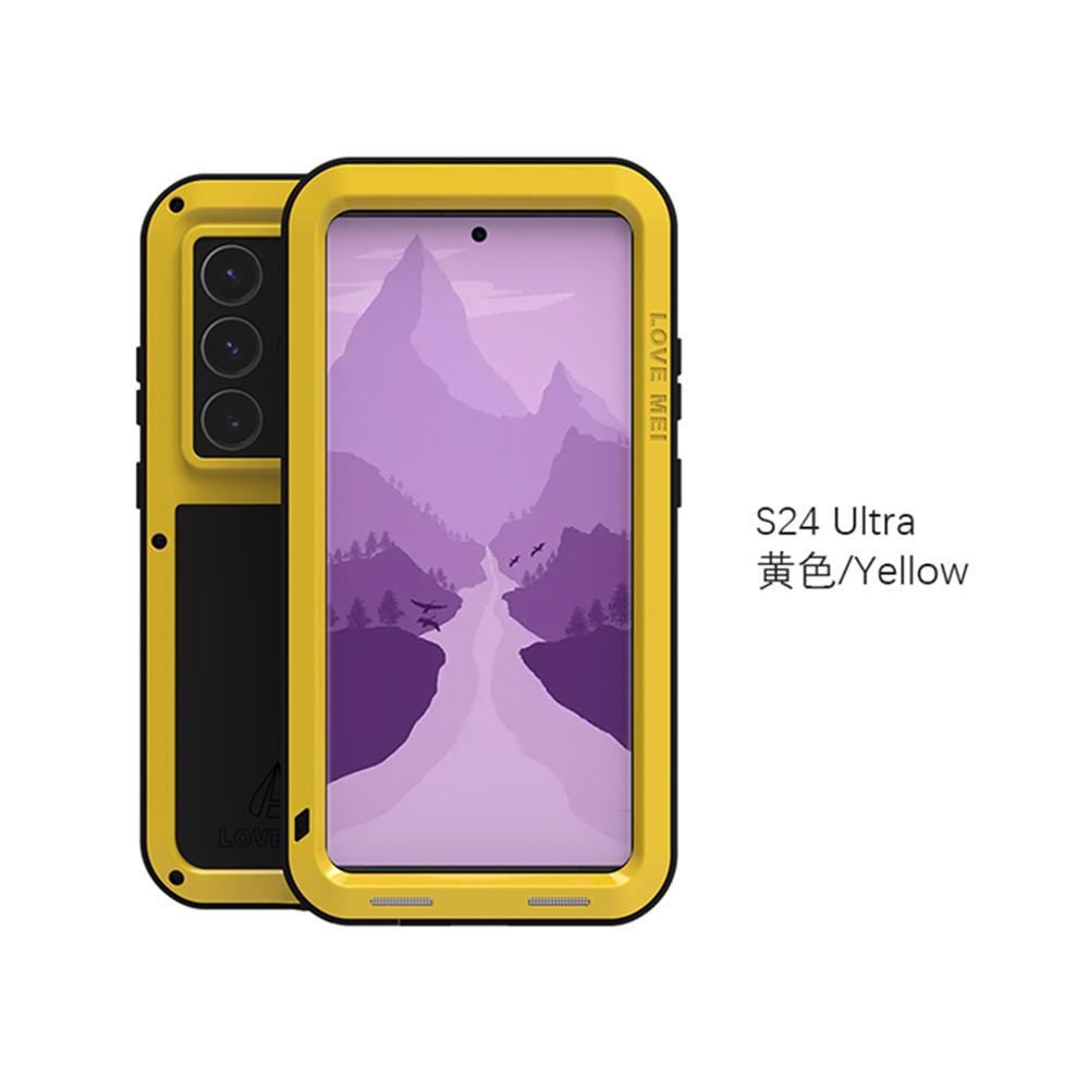 

Противоударный чехол для телефона на 360 градусов с защитой камеры, металлической броней, сверхпрочный, неполный чехол для Samsung Galaxy S24 Ultra 5G Funda For S24 Ultra