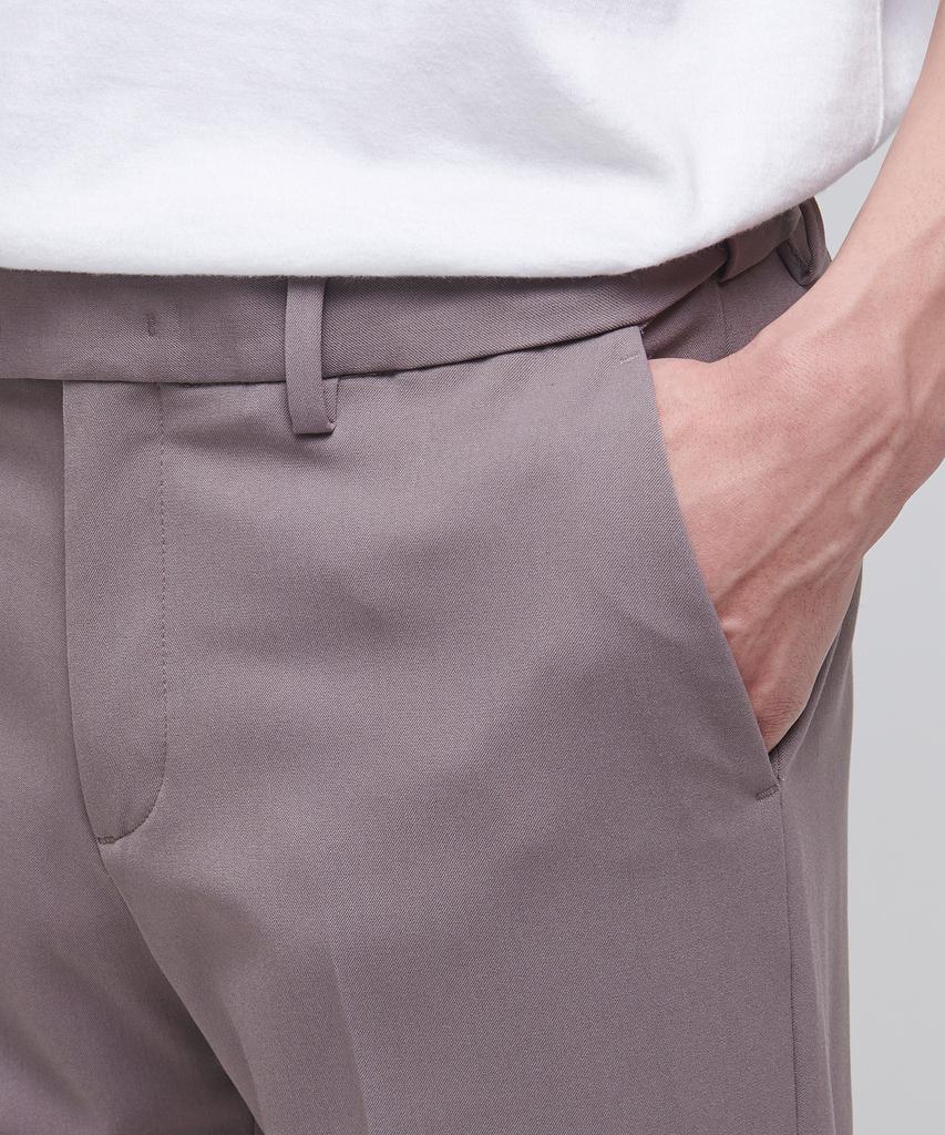 MUSINSA STANDARD Tapered Hidden Elastic Waist Length Slacks [Pink Beige]