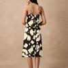 Women's Spaghetti Strap Backless Bow Loose Casual Beach Holiday Dress Sundress