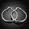 Street Fashion Náušnice z ryzího stříbra 925 pro ženy Šperky 4cm Velké kruhové náušnice Visací na ucho Vánoční dárky