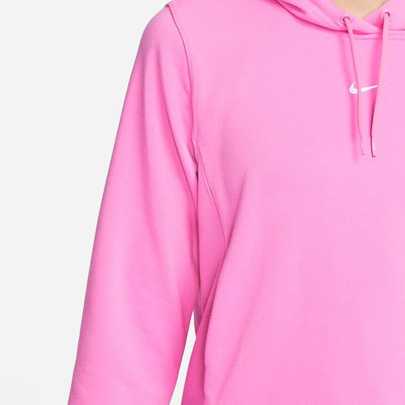 Nike Dri-Fit One Solid Color Quick-Dry Pullover Hoodie Women Tops Pink FB5144-675
