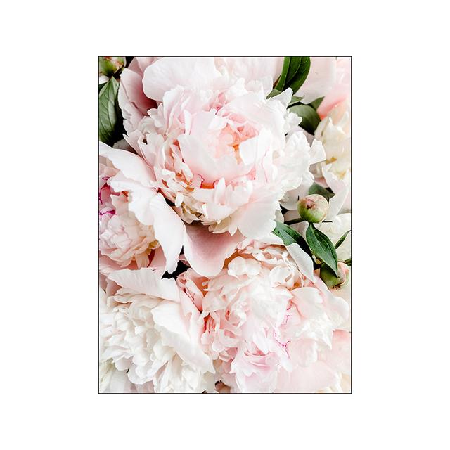 Nordic Modern Fashion Pink Flower Quote Picture Canvas Painting Wall Art Poster and Print Home Decor For Living Room Wall Design
