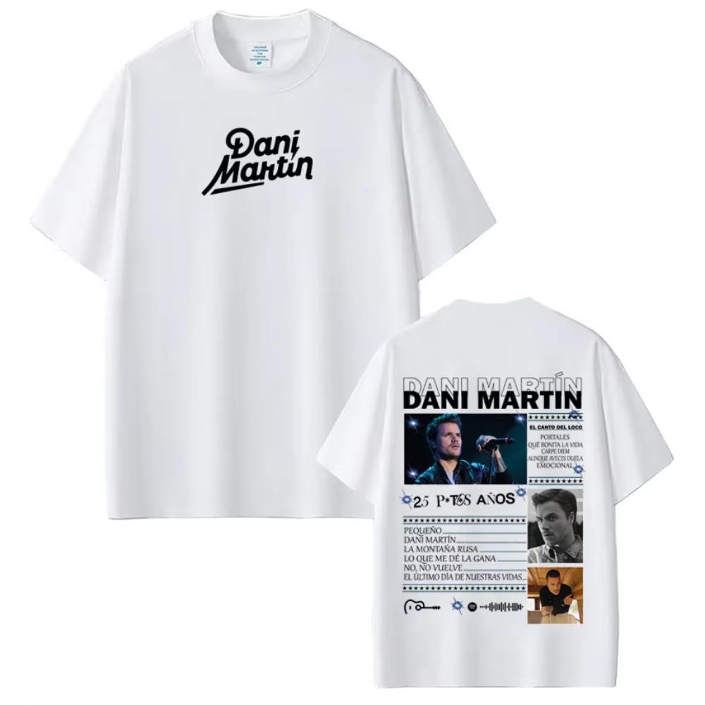 Dani Martin Album Tour Merch T Shirts Men Women Clothing Fashion Vintage Short Sleeve T-shirt Cotton Casual Loose O-Neck T-shirt