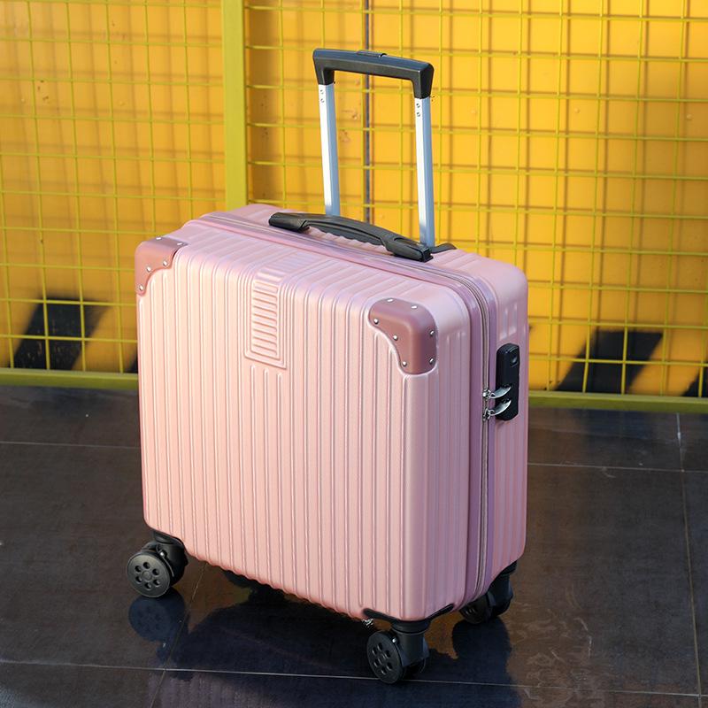 Lightweight Mini Trolley Suitcase with Combination Lock, 18-20 Inch - Ideal for Students and Kids.