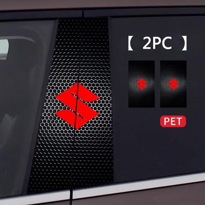 2 Stück Auto-Mittelholm-Aufkleber B-Säulen-Aufkleber für Suzuki Vitara Swift Kizashi SX4 Ignis Baleno Ertiga Ciaz S-cross Zubehör