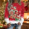 Felpe di Natale Renne Fiocchi di Neve Stampa 3D Donna Maniche Lunghe Raglan Felpe con Cappuccio Pullover Y2k Top Harajuku Abbigliamento Femminile