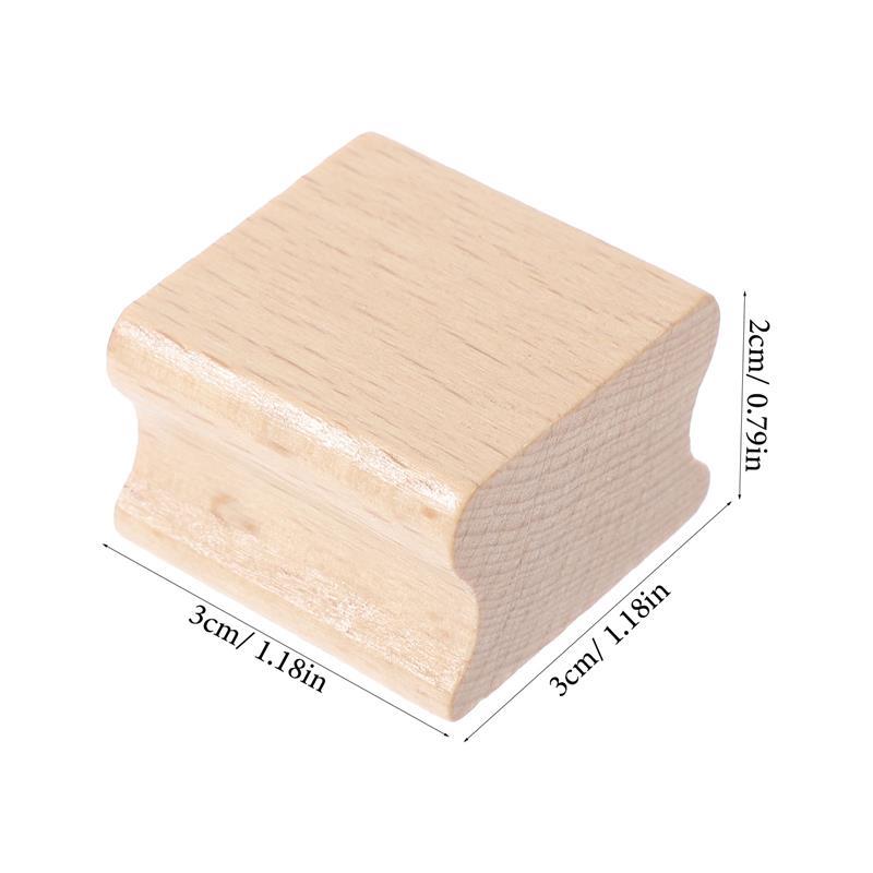 10ks Dřevěný hladký razítko na vyřezávání Samodělící dřevěné scrapbooky Pečeť Kreativní razítka Prázdné pro vyřezávání Dřevěné razítko