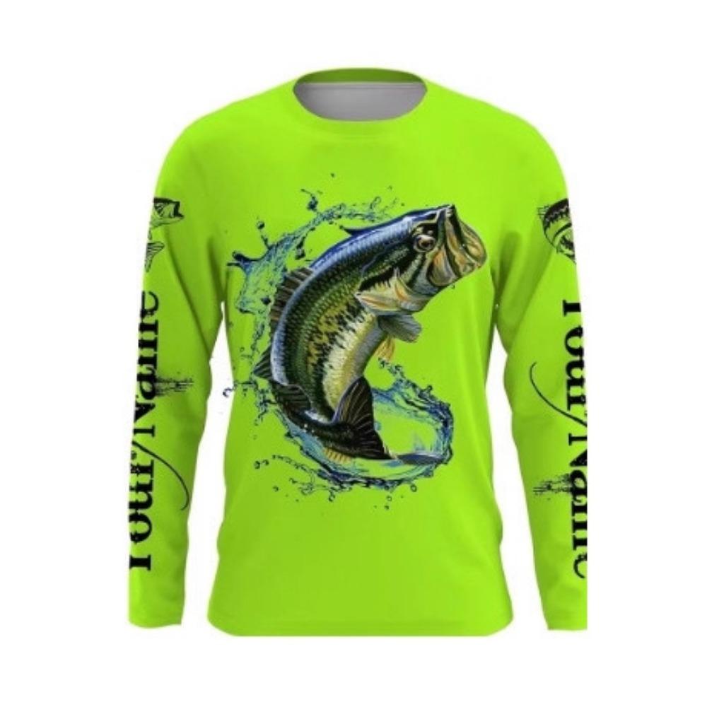 Fish Series 3D Digital Printed Men's Street Trendy Round Neck Long Sleeved T-shirt