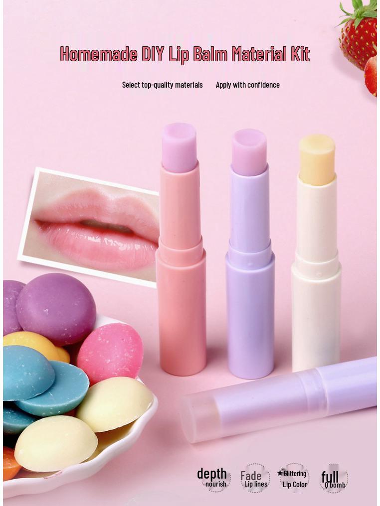 Kit de Rouge à Lèvres DIY: Beurre de Cacao, Colorants, Ensemble d'Outils et de Moules