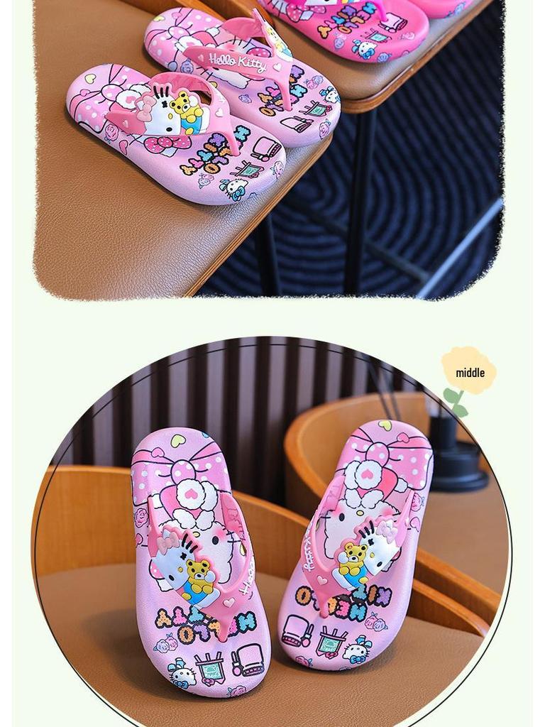 Entzückende rutschfeste Flip-Flops für Mädchen im Alter von 2-8 Jahren – Weiche Sommersandalen für Zuhause oder den Strand