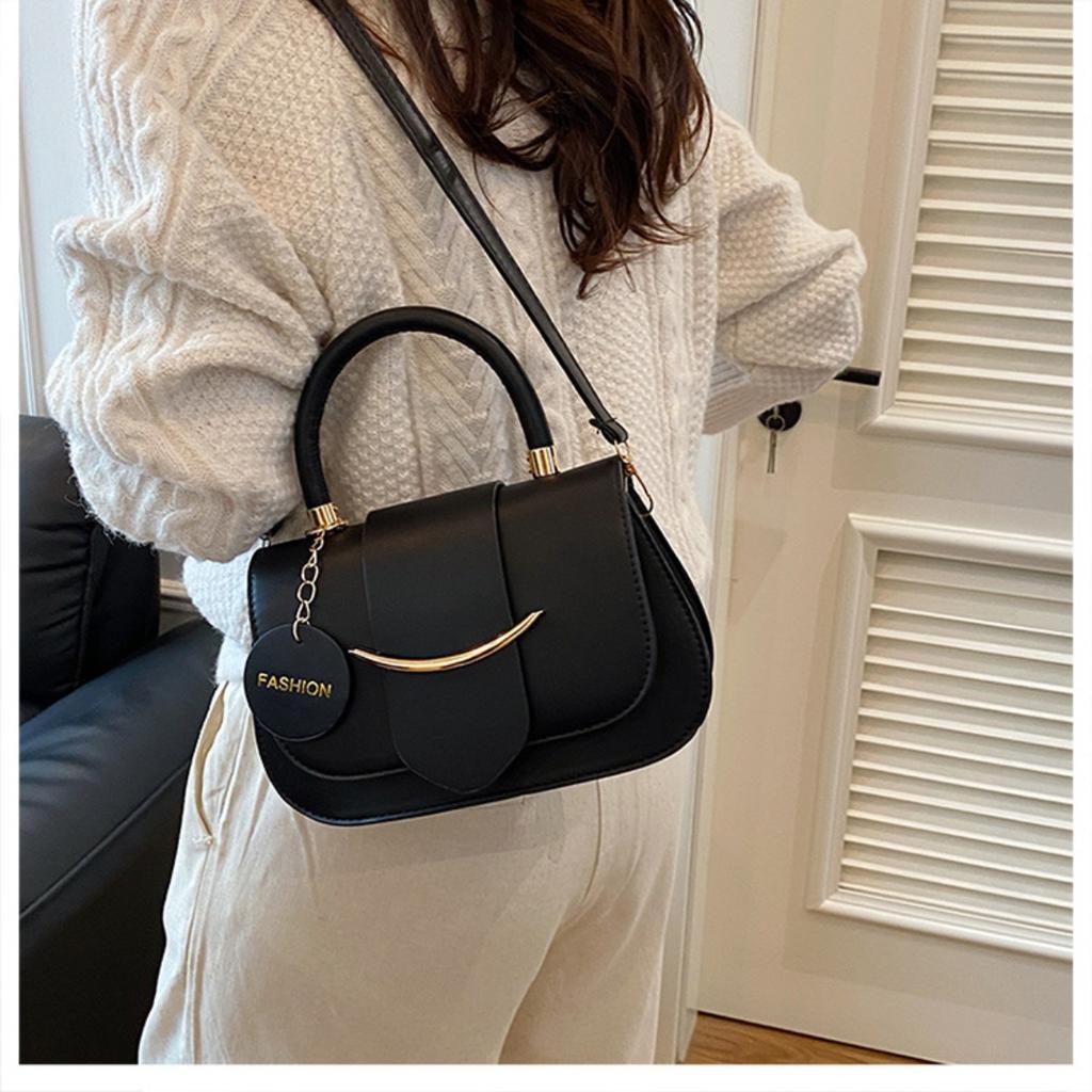 Ladies' Bag, Shoulder Bag, Saddle Bag, Simple and Versatile Handbag, Fashionable Contrasting Underarm Bag, Casual Crossbody Bag