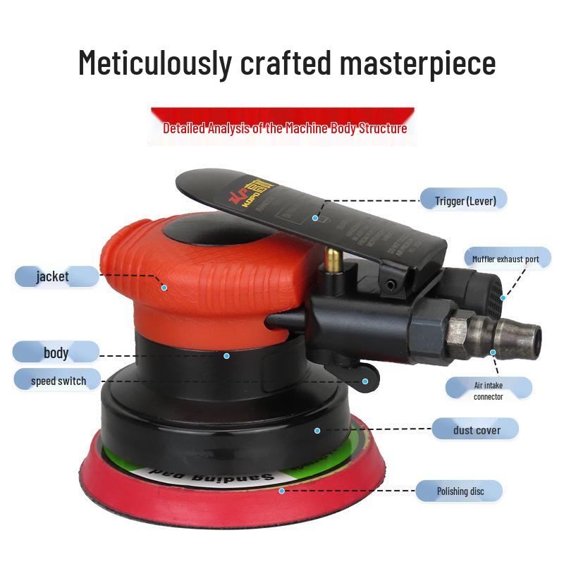 Gaobao 4-Inch Air-Powered Pneumatic Sander & Polisher for Metal and Stone