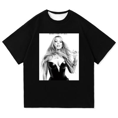 Mariah Carey Here for It All TShirt 2025 New Album Retro Men/women Clothing Harajuku Quick Dry Clothes Vintage Hiphop T-Shirts