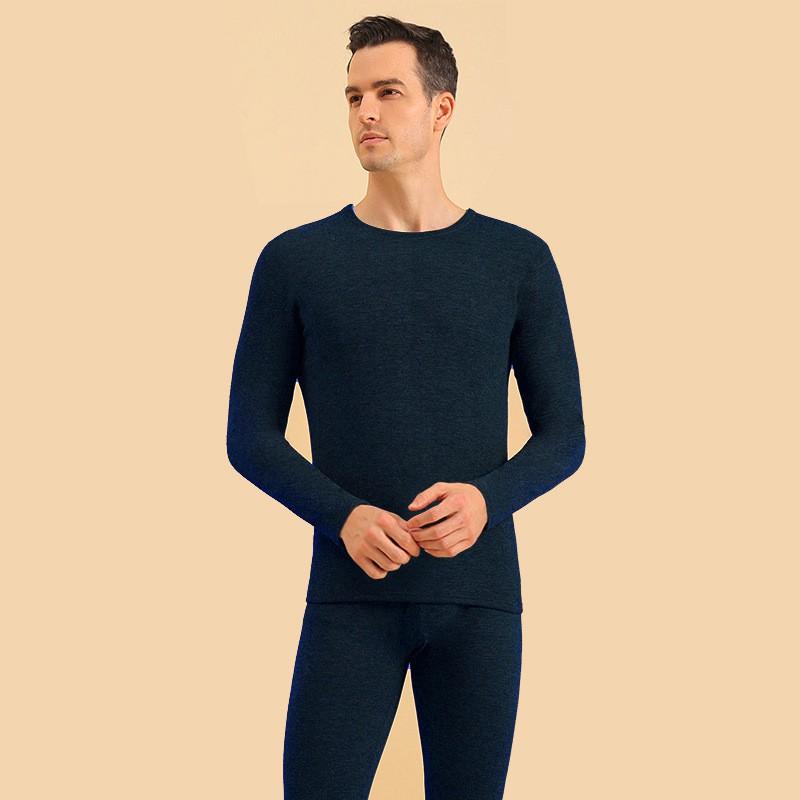 5A Antibacterial Brushed Thermal Underwear Set Wool Silk Base Layer Men Women Fall Winter