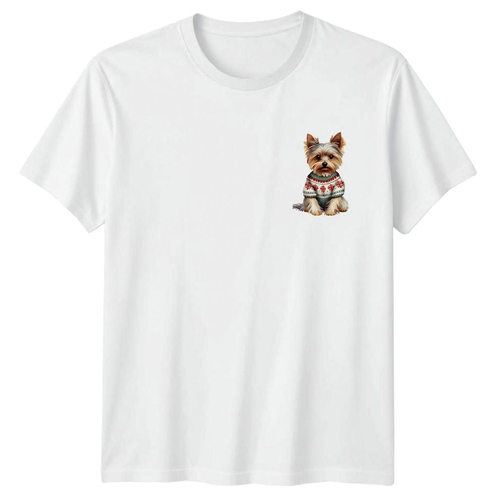 Yorkshire Terrier Christmas Holidays Snowflake Sweater Unisexs TShirt Unisexs Tee S