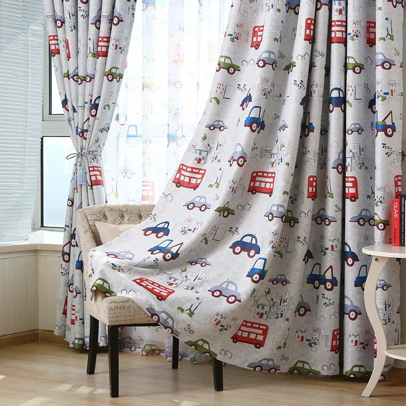 Keqiao: Cartoon Cars Blackout Curtains & Window Screens for Kids