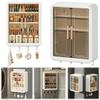 Bathroom Organizer with Hooks Bathroom Storage Cabinet No-Drill Shower Organizer for Bathroom & Kitchen