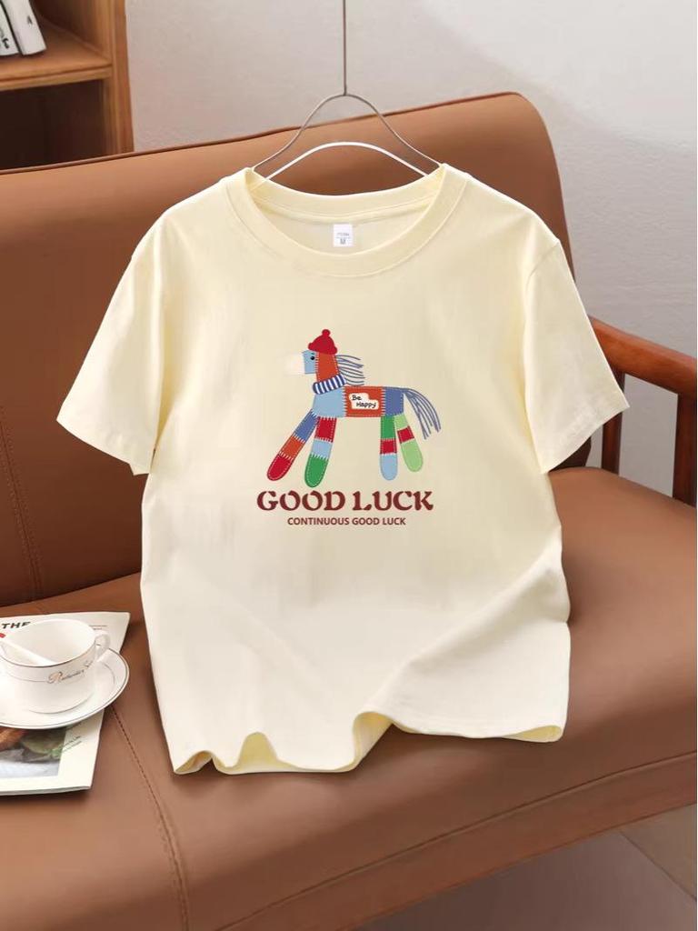 2026 Summer Unisex Pure Cotton Printed Loose T-Shirt