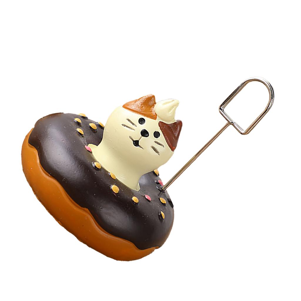 Note Holder Photo Clip Stand Memo Display Clamp Resin Home Decoration for Office Donut