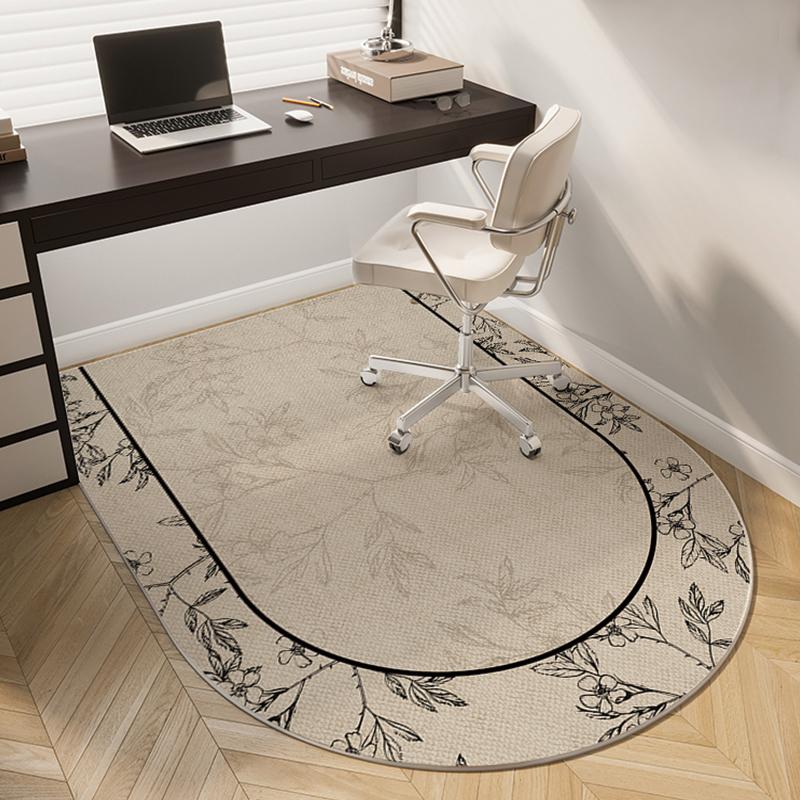 

VIKAMA Vintage-Style Study Swivel Chair Carpet with Soundproofing and Anti-Slip Mat Office & Gaming Room Rug Home Decor 60x90cm 24x36inch