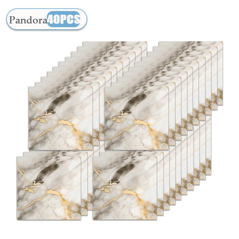 10-50PCS Marble Style Floor Stickers Thickened Self-adhesive Flooring Wear-resistant PVC Flooring Stickers Household Floor Mats